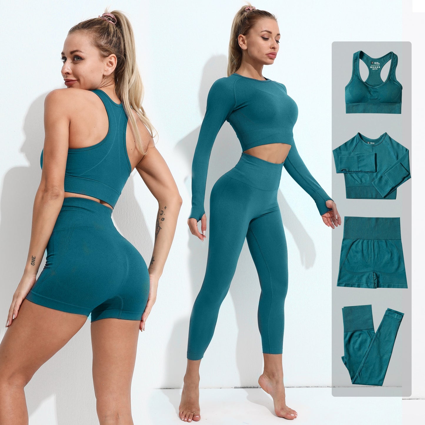 High Waist Leggings Sports Suit