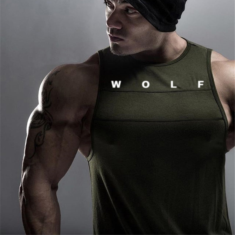 Running Sports GYM Stitching Waistcoat WOLF Vest