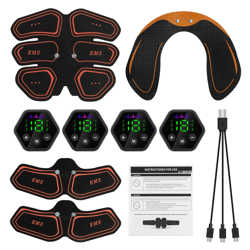 LCD Display Muscle Stimulator EMS Abdominal Hip Trainer