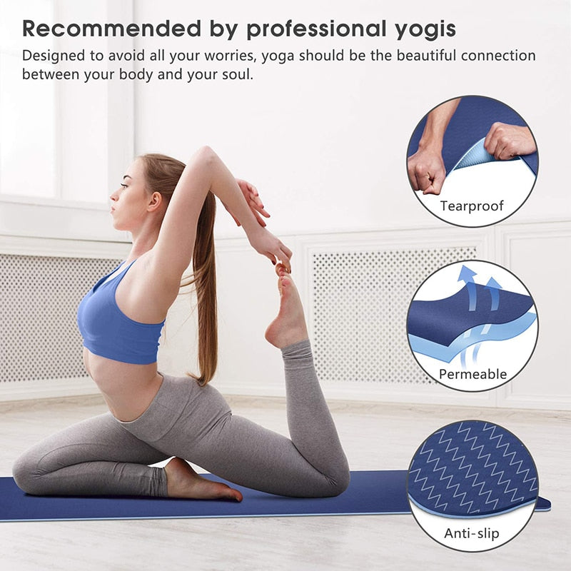 6mm Non-Slip Double Layer Sports Exercise Pad