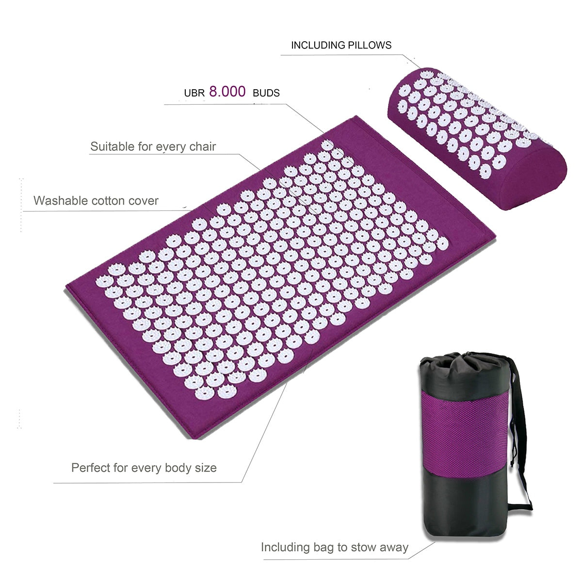 Body Pain Spike Cushion Yoga  Acupuncture Mat