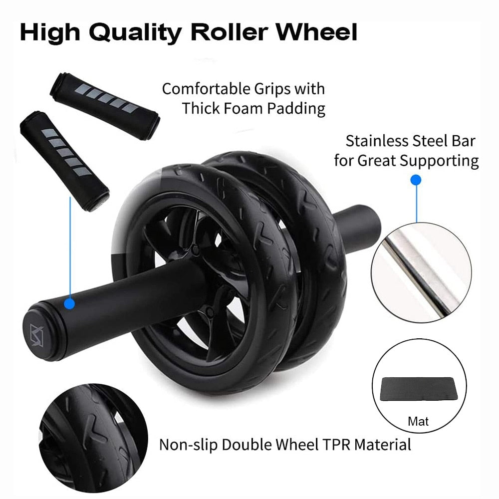 15CM Tire Pattern Fitness Gym Exercise Abdominal Wheel Roller