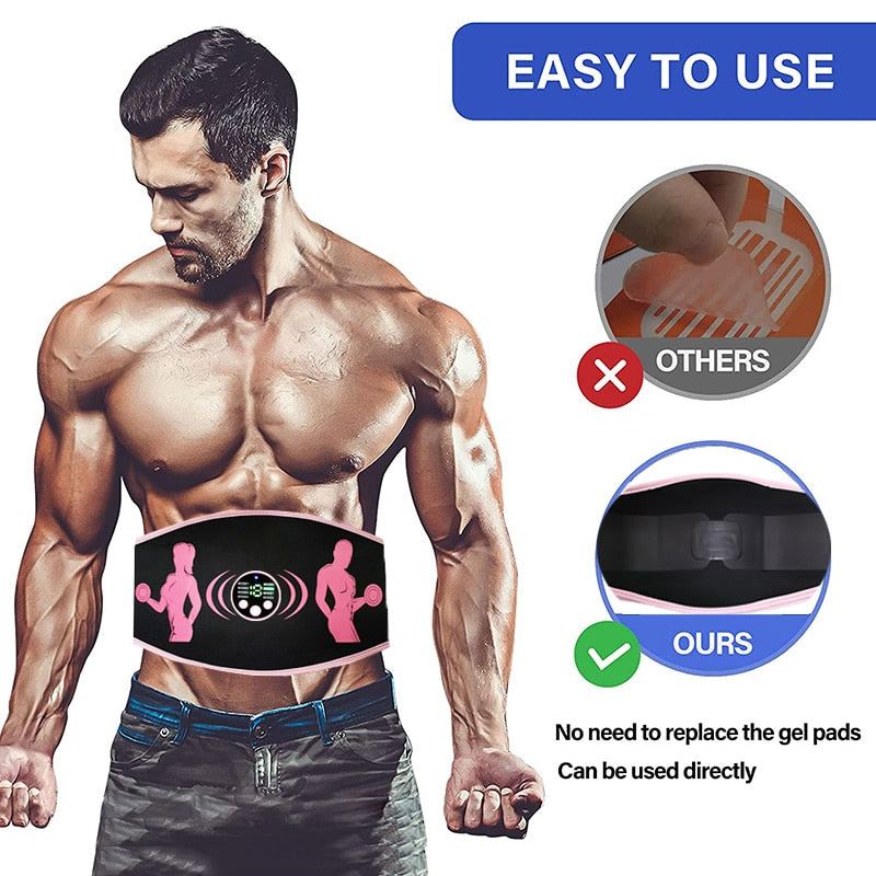 EMS Muscle Stimulation Abs Abdominal Belt Trainer