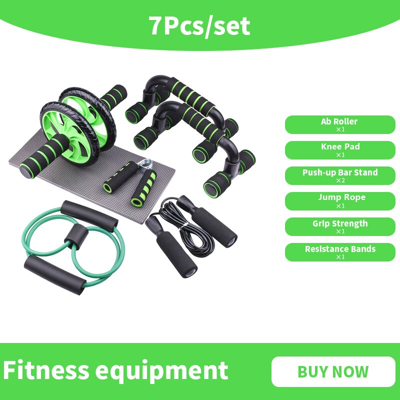 Fitness Ab Roller Kit for Men Women Bodybuilding Abdominal Core Muscle Exercise Strength Training Lose Weight Home Gym Equipment