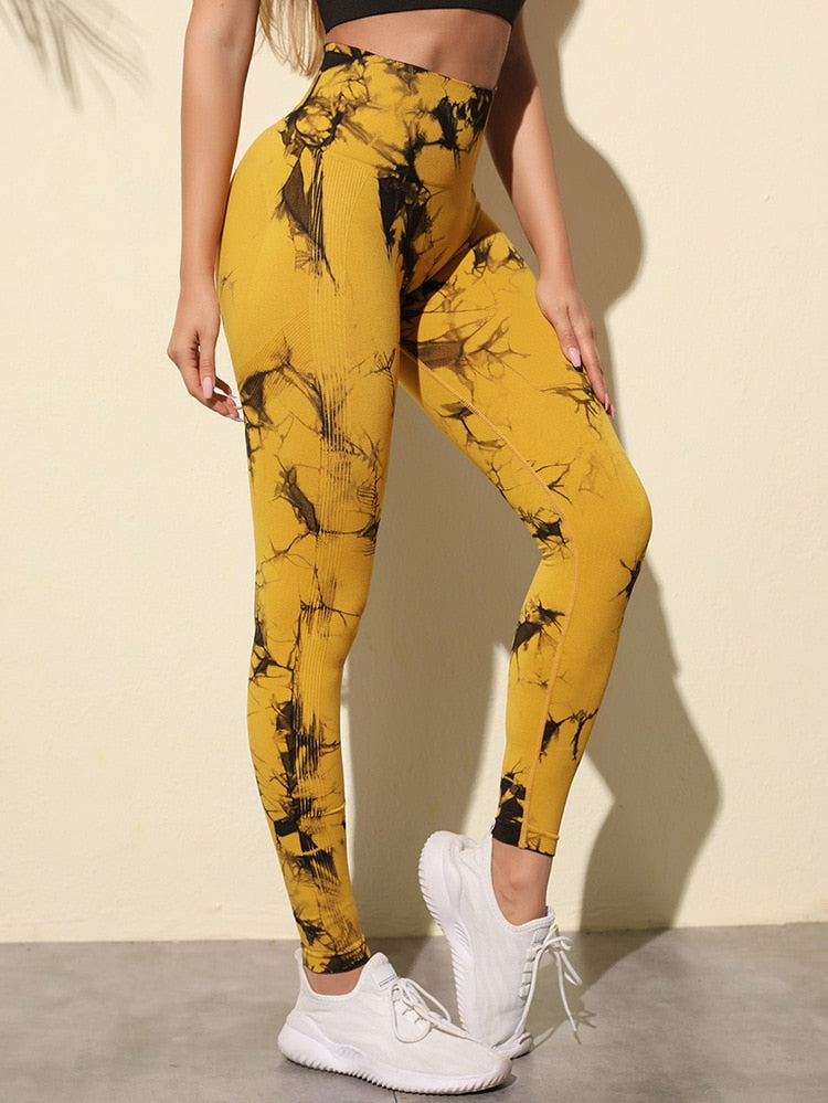 Tie-Dye Camouflage Yoga Pants Sports Leggings