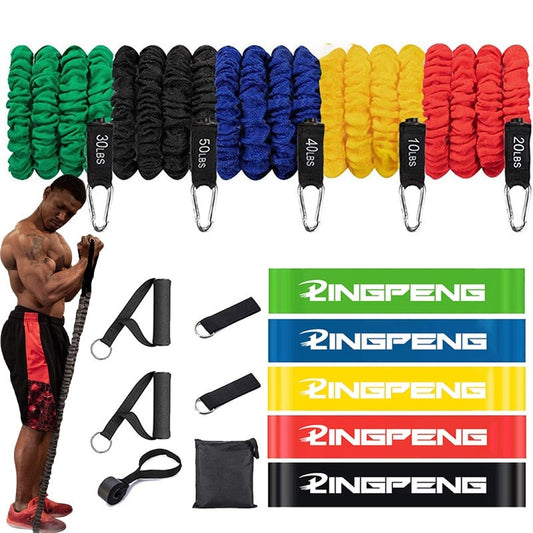 Resistance Elastic Band Strength Training Rod Set