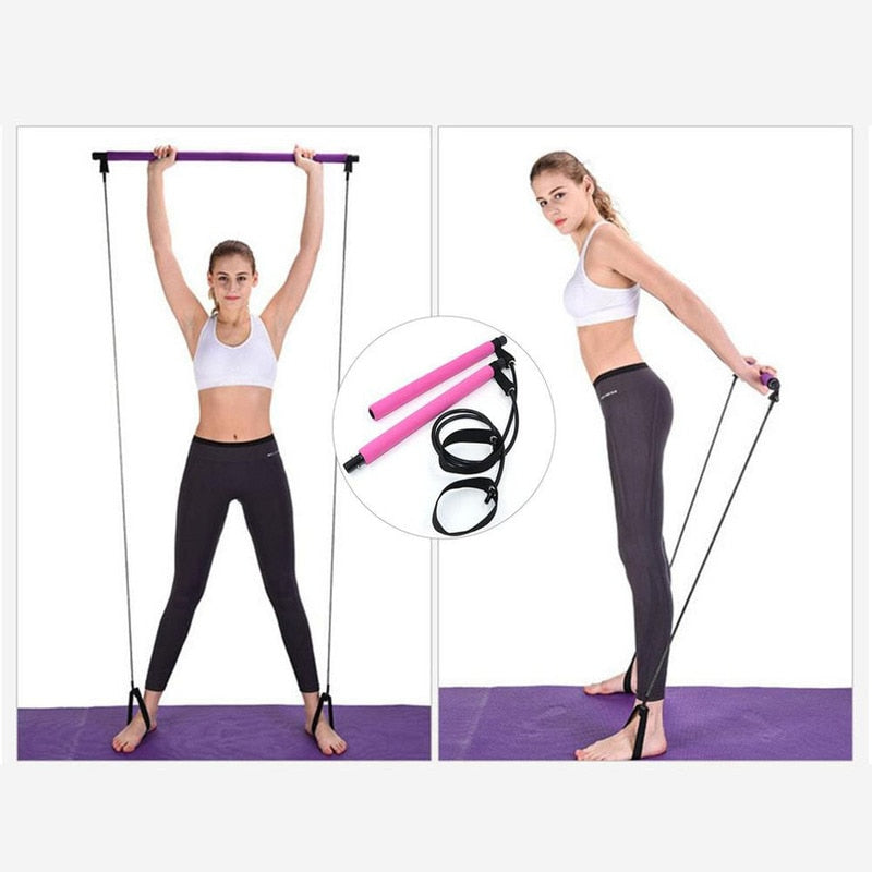 Gym Workout Stick Pilates Exercise Bar Kit